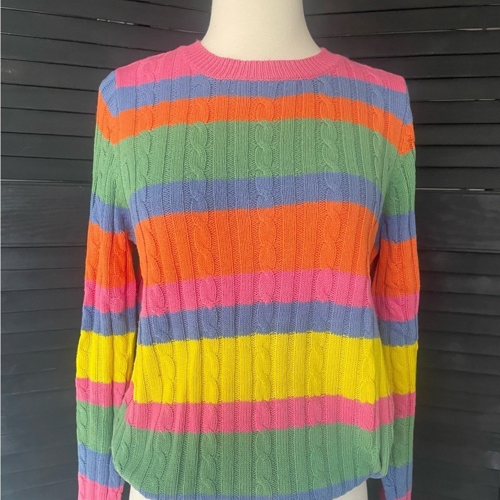 St. John's Bay Multicolor Striped Sweater Size M